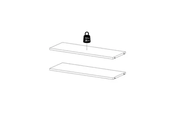 Trysil Hyllplan 75,4x26,45 cm - Vit - Möbler - Bord & matgrupp - Bordstillbehör - Illäggsskiva