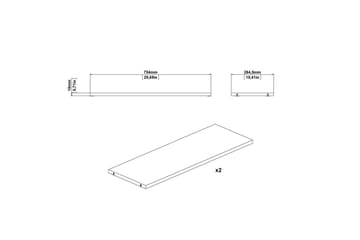 Trysil Hyllplan 75,4x26,45 cm - Vit - Förvaring - Hylla - Vägghylla