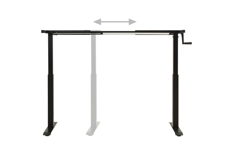 Justerbar skrivbordsram med vev manuell svart - Svart - Underrede bord