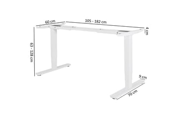 Skrivbordsunderreden Ozbay 182 cm - Vit - Möbler - Bord & matgrupp - Bordstillbehör - Underrede bord
