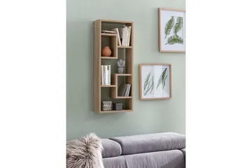 Vägghylla Wohnling melaminbelagd MDF, förvaringshylla, modern stil Sonoma - Sonoma - Förvaring - Hylla - Bokhylla