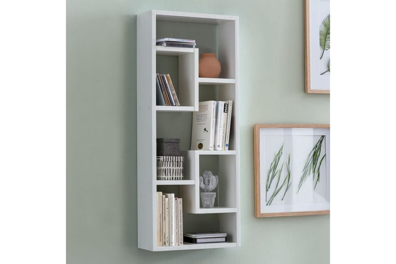 Vägghylla Wohnling melaminbelagd MDF, förvaringshylla, modern stil Vit - Vit - Möbler - Bord & matgrupp - Bordstillbehör - Illäggsskiva