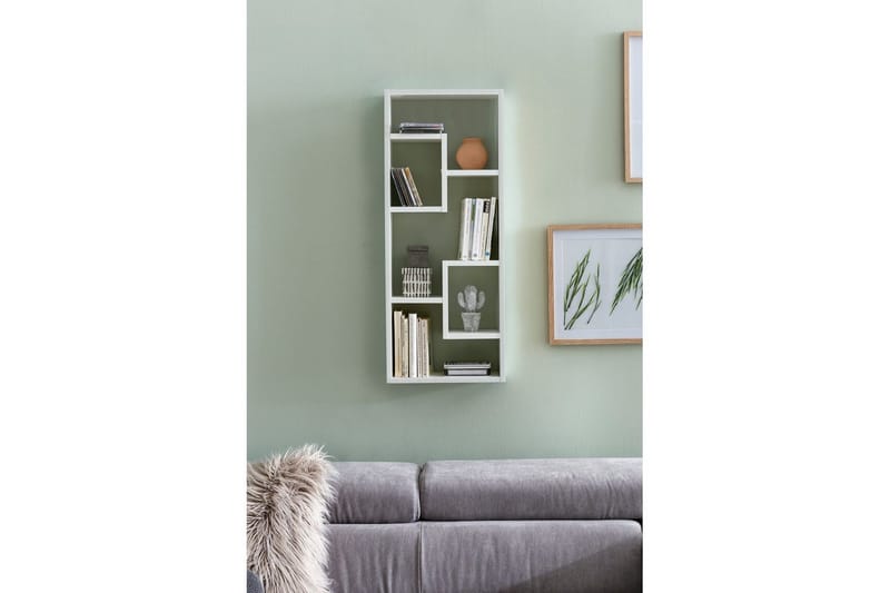 Vägghylla Wohnling melaminbelagd MDF, förvaringshylla, modern stil Vit - Vit - Möbler - Bord & matgrupp - Bordstillbehör - Illäggsskiva