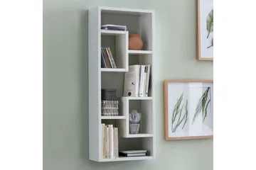 Vägghylla Wohnling melaminbelagd MDF, förvaringshylla, modern stil Vit - Vit - Förvaring - Hylla - Bokhylla