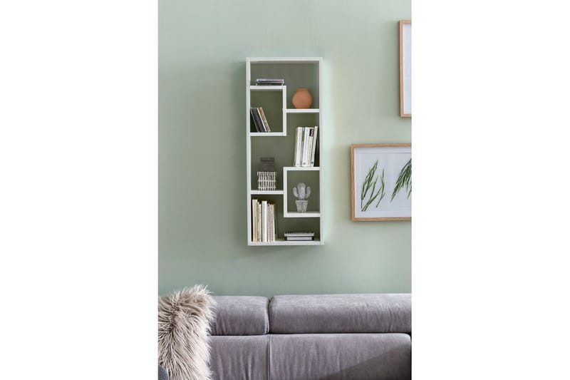 Vägghylla Wohnling melaminbelagd MDF, förvaringshylla, modern stil Vit - Vit - Förvaring - Hylla - Bokhylla