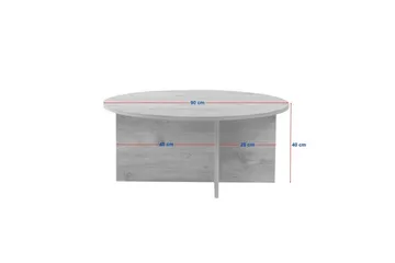 Boro Runt Soffbord 90 cm i Trä med Korsformat Underrede - Brun - Möbler - Bord & matgrupp - Soffbord
