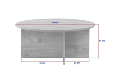 Boro Soffbord 90x40x90 cm - Travertine och Walnut - Möbler - Bord & matgrupp - Soffbord