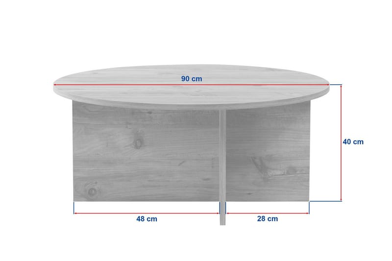 Boro Soffbord 90x40x90 cm - Travertine och Walnut - Möbler - Bord & matgrupp - Soffbord