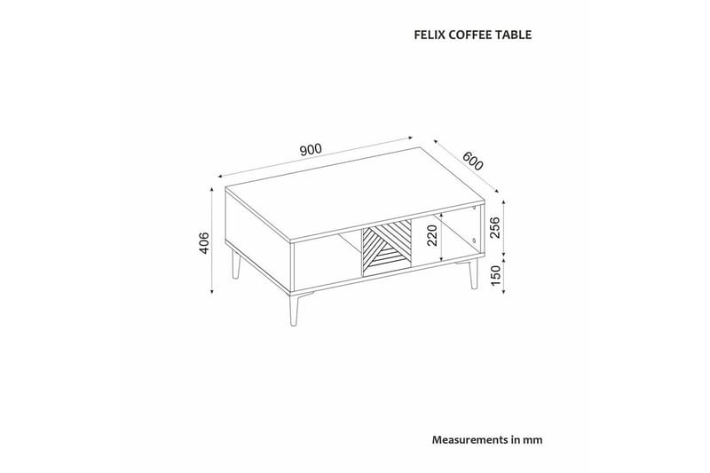 Botswana Soffbord 90 cm - Vit - Möbler - Bord & matgrupp - Soffbord