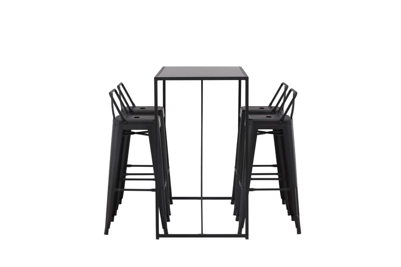 Brea Barbord 60x120 cm med 4 Tempe Stolar - Svart - Möbler - Bord & matgrupp - Barbord & ståbord