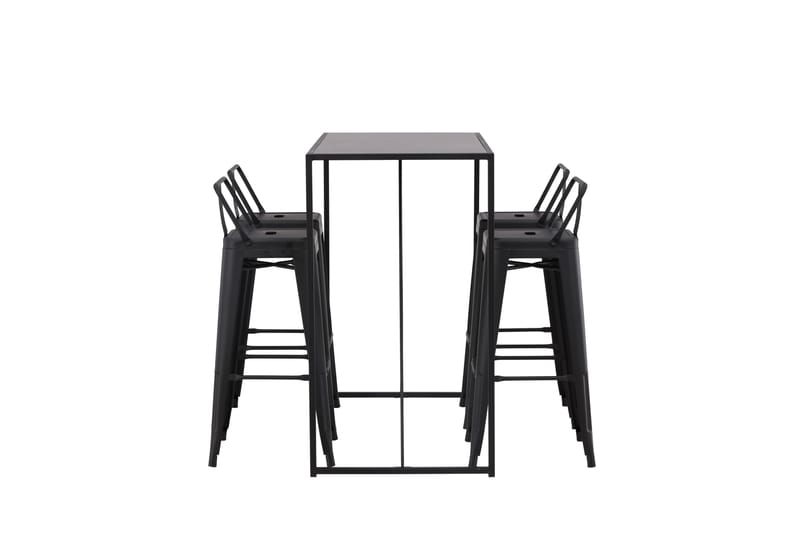 Brea Barbord 60x120 cm med 4 Tempe Stolar - Svart - Möbler - Bord & matgrupp - Barbord & ståbord