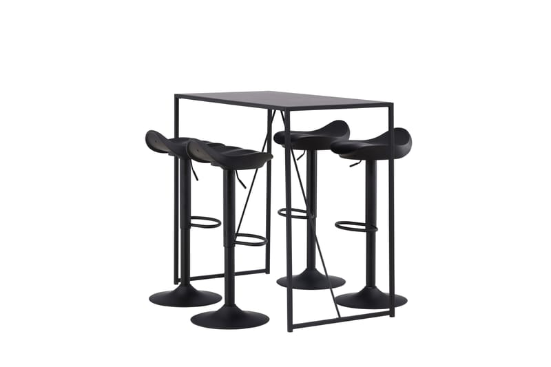 Brea Matgrupp 120 cm Rektangulär med 4 Adesto stolar - Svart - Möbler - Bord & matgrupp - Matgrupp