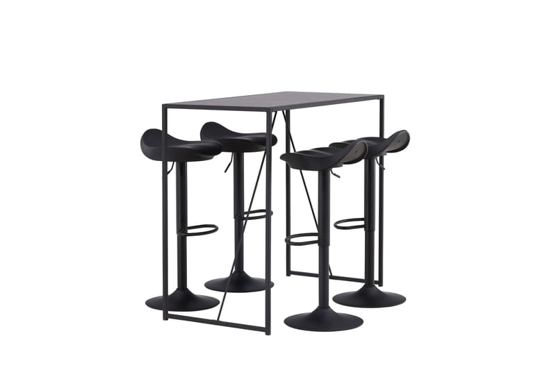 Brea Matgrupp 120 cm Rektangulär med 4 Adesto stolar - Svart - Möbler - Bord & matgrupp - Matgrupp