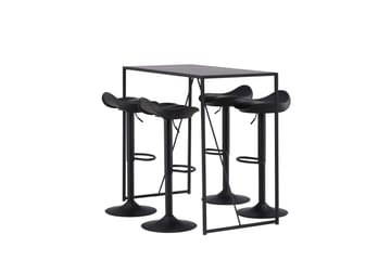 Brea Matgrupp 120 cm Rektangulär med 4 Adesto stolar - Svart - Möbler - Bord & matgrupp - Matgrupp