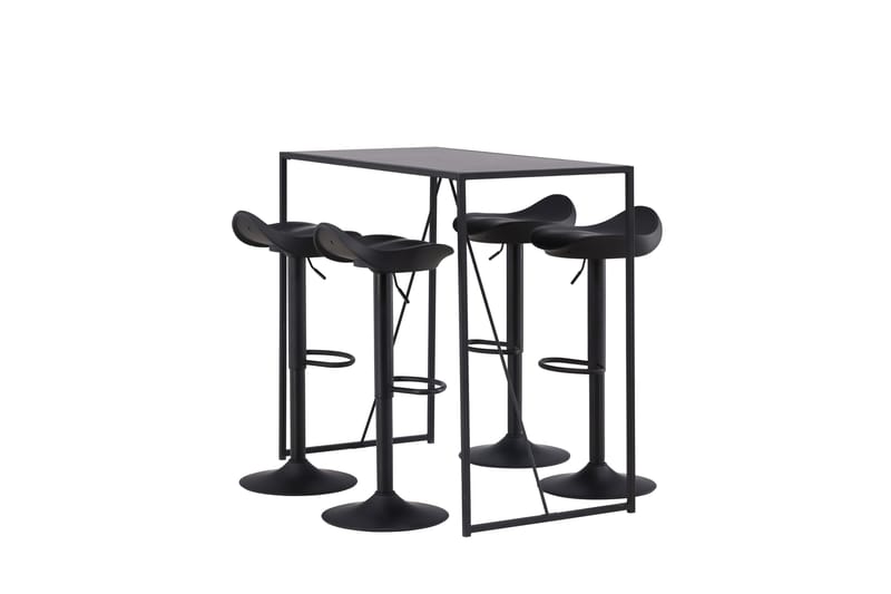 Brea Matgrupp 120 cm Rektangulär med 4 Adesto stolar - Svart - Möbler - Bord & matgrupp - Matgrupp