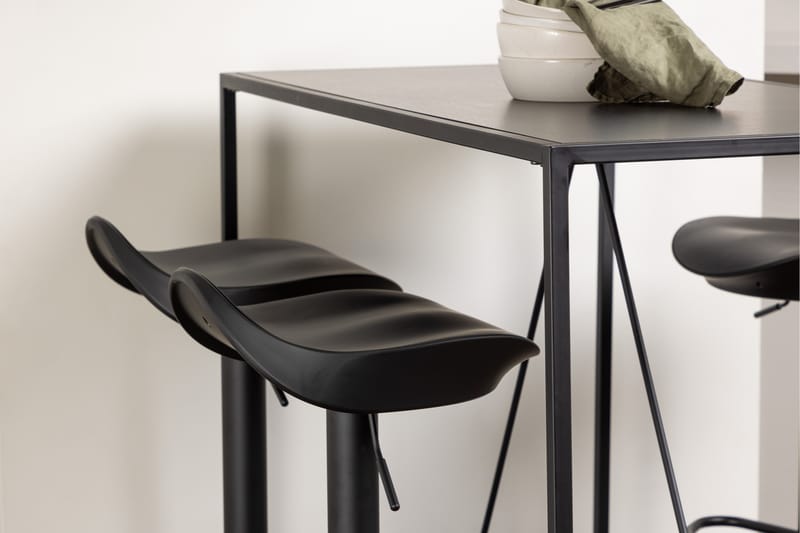 Brea Matgrupp 120 cm Rektangulär med 4 Adesto stolar - Svart - Möbler - Bord & matgrupp - Matgrupp