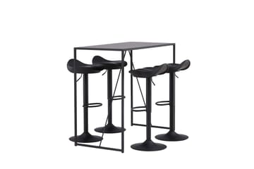 Brea Matgrupp 120 cm Rektangulär med 4 Adesto stolar - Svart - Möbler - Bord & matgrupp - Matgrupp
