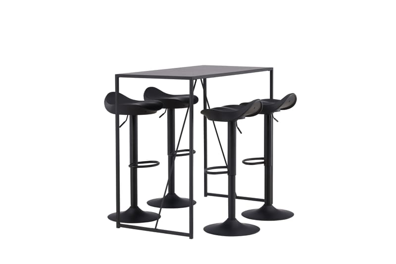 Brea Matgrupp 120 cm Rektangulär med 4 Adesto stolar - Svart - Möbler - Bord & matgrupp - Matgrupp