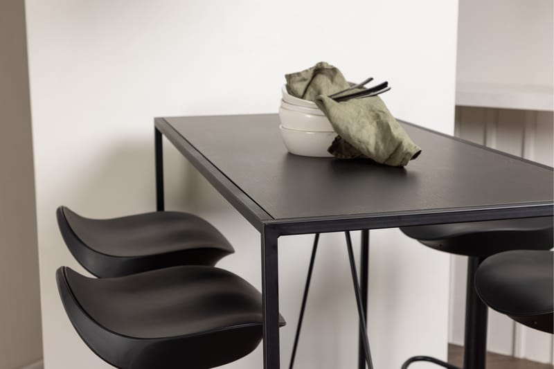 Brea Matgrupp 120 cm Rektangulär med 4 Adesto stolar - Svart - Möbler - Bord & matgrupp - Matgrupp