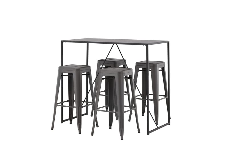 Brea Matgrupp 120 cm Rektangulär med 4 Tempe stolar - Svart - Möbler - Bord & matgrupp - Matgrupp