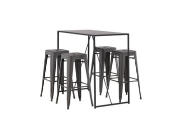 Brea Matgrupp 120 cm Rektangulär med 4 Tempe stolar - Svart - Möbler - Bord & matgrupp - Matgrupp