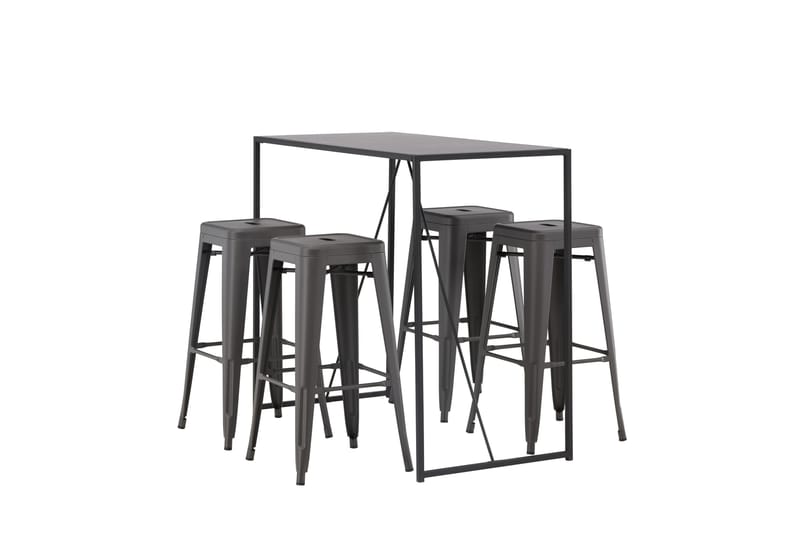 Brea Matgrupp 120 cm Rektangulär med 4 Tempe stolar - Svart - Möbler - Bord & matgrupp - Matgrupp