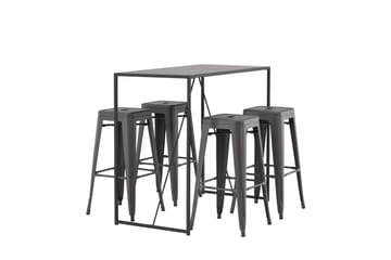 Brea Matgrupp 120 cm Rektangulär med 4 Tempe stolar - Svart - Möbler - Bord & matgrupp - Matgrupp