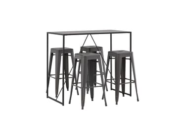 Brea Matgrupp 120 cm Rektangulär med 4 Tempe stolar - Svart - Möbler - Bord & matgrupp - Matgrupp