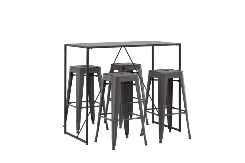 Brea Matgrupp 120 cm Rektangulär med 4 Tempe stolar - Svart - Möbler - Bord & matgrupp - Matgrupp