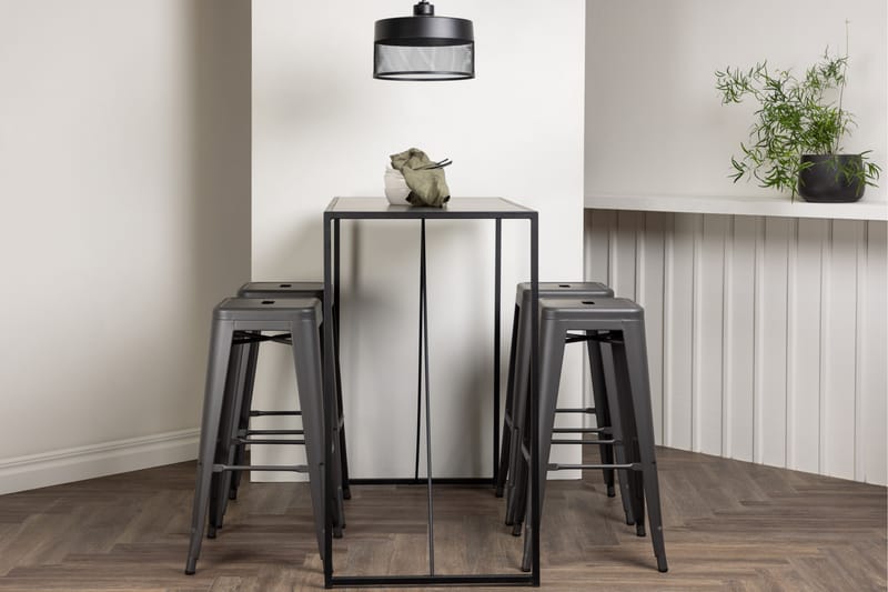 Brea Matgrupp 120 cm Rektangulär med 4 Tempe stolar - Svart - Möbler - Bord & matgrupp - Matgrupp