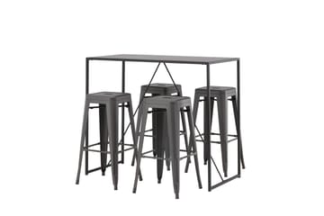 Brea Matgrupp 120 cm Rektangulär med 4 Tempe stolar - Svart - Möbler - Bord & matgrupp - Matgrupp
