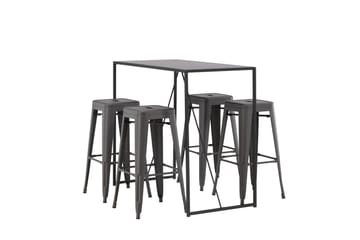 Brea Matgrupp 120 cm Rektangulär med 4 Tempe stolar - Svart - Möbler - Bord & matgrupp - Matgrupp