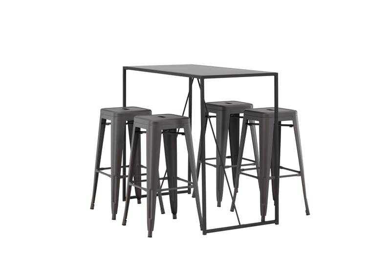 Brea Matgrupp 120 cm Rektangulär med 4 Tempe stolar - Svart - Möbler - Bord & matgrupp - Matgrupp