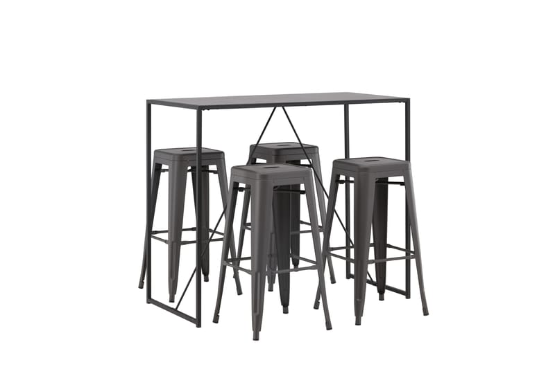 Brea Matgrupp 120 cm Rektangulär med 4 Tempe stolar - Svart - Möbler - Bord & matgrupp - Matgrupp