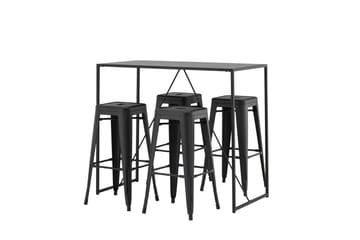 Brea Matgrupp 120 cm Rektangulär med 4 Tempe stolar - Svart - Möbler - Bord & matgrupp - Matgrupp