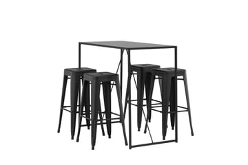 Brea Matgrupp 120 cm Rektangulär med 4 Tempe stolar - Svart - Möbler - Bord & matgrupp - Matgrupp