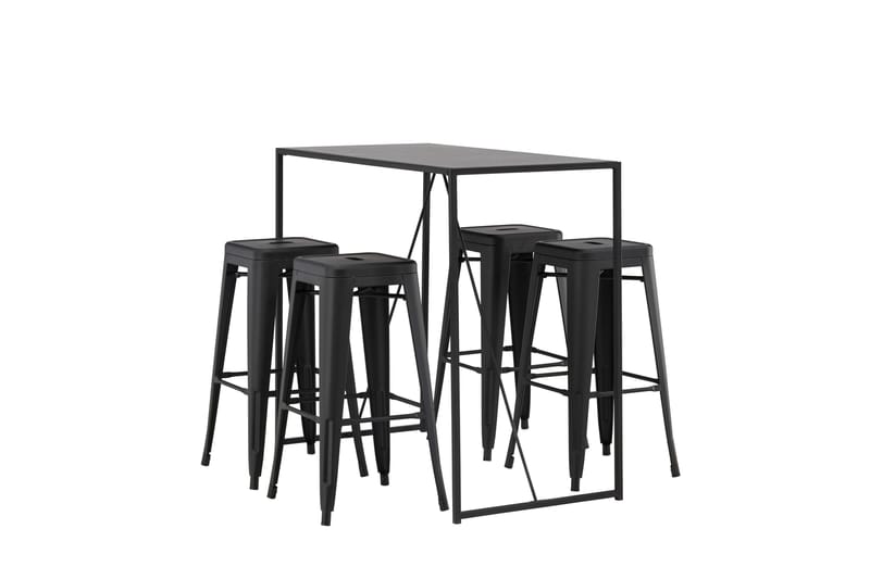 Brea Matgrupp 120 cm Rektangulär med 4 Tempe stolar - Svart - Möbler - Bord & matgrupp - Matgrupp