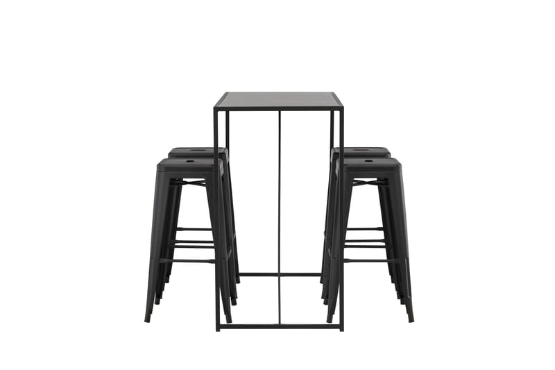 Brea Matgrupp 120 cm Rektangulär med 4 Tempe stolar - Svart - Möbler - Bord & matgrupp - Matgrupp