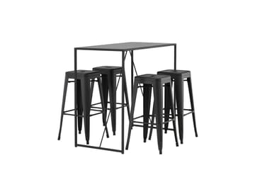 Brea Matgrupp 120 cm Rektangulär med 4 Tempe stolar - Svart - Möbler - Bord & matgrupp - Matgrupp