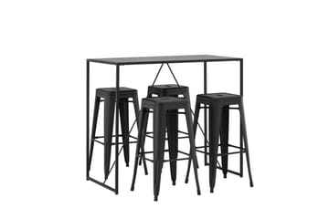 Brea Matgrupp 120 cm Rektangulär med 4 Tempe stolar - Svart - Möbler - Bord & matgrupp - Matgrupp