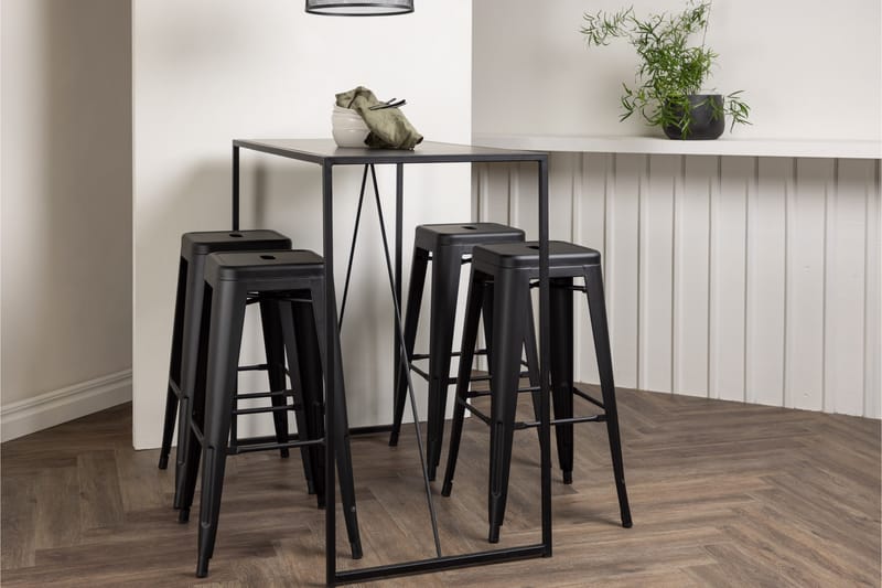 Brea Matgrupp 120 cm Rektangulär med 4 Tempe stolar - Svart - Möbler - Bord & matgrupp - Matgrupp