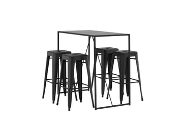 Brea Matgrupp 120 cm Rektangulär med 4 Tempe stolar - Svart - Möbler - Bord & matgrupp - Matgrupp