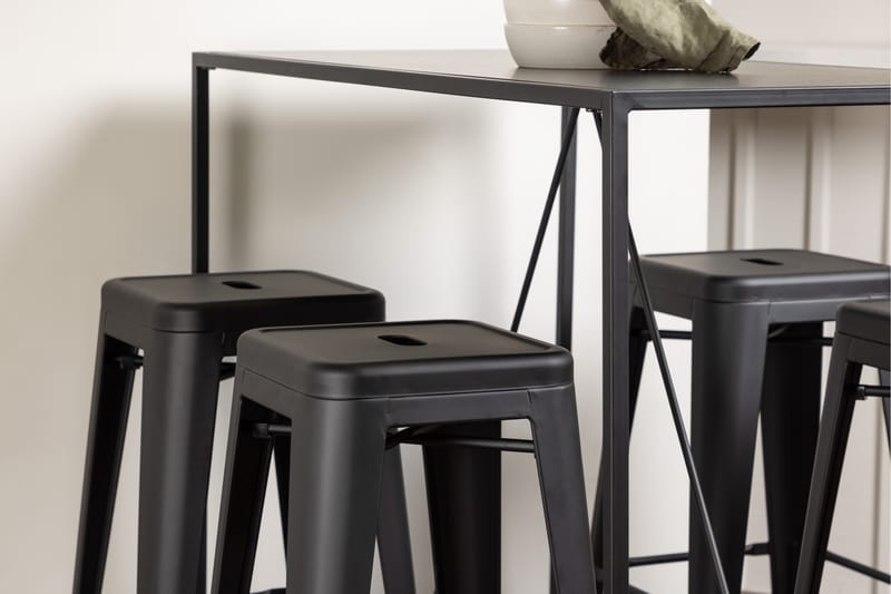 Brea Matgrupp 120 cm Rektangulär med 4 Tempe stolar - Svart - Möbler - Bord & matgrupp - Matgrupp