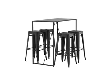 Brea Matgrupp 120 cm Rektangulär med 4 Tempe stolar - Svart - Möbler - Bord & matgrupp - Matgrupp