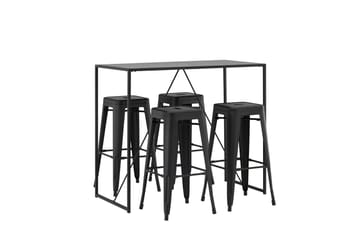 Brea Matgrupp 120 cm Rektangulär med 4 Tempe stolar - Svart - Möbler - Bord & matgrupp - Matgrupp