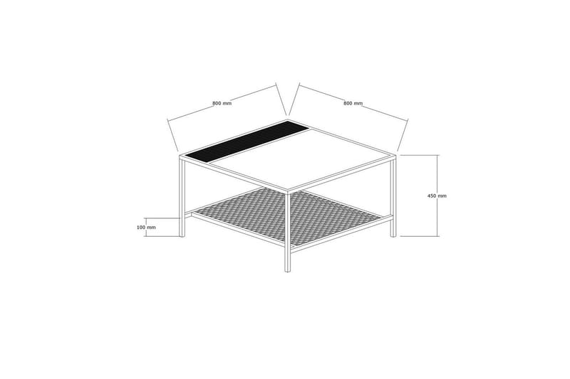 Brightmere Soffbord 80 cm - Brun/Svart - Möbler - Bord & matgrupp - Soffbord