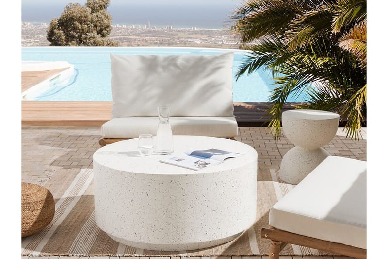 Bruder Soffbord 90 cm Rund Rund - Vit - Möbler - Bord & matgrupp - Soffbord