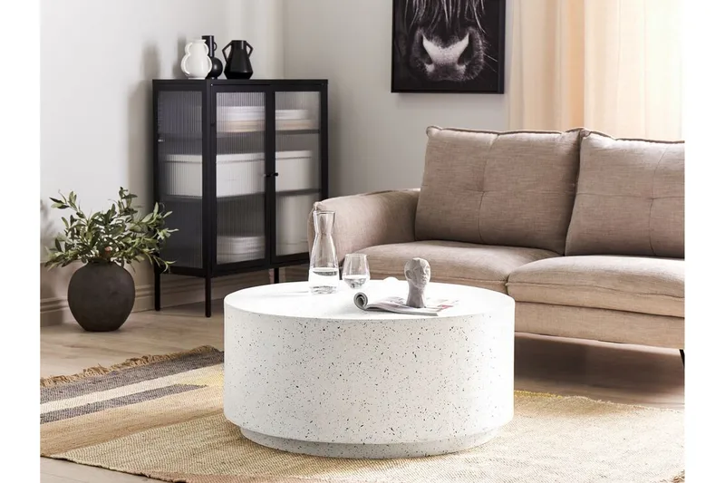 Bruder Soffbord 90 cm Rund Rund - Vit - Möbler - Bord & matgrupp - Soffbord