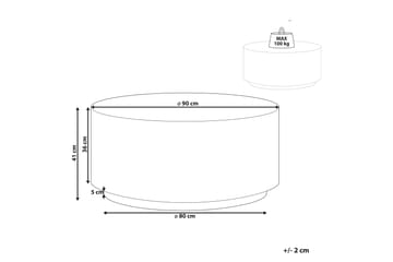 Bruder Soffbord 90 cm Rund Rund - Vit - Möbler - Bord & matgrupp - Soffbord