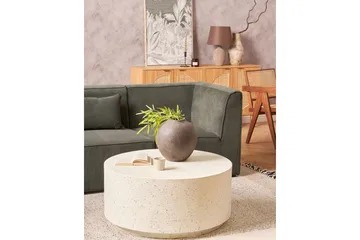 Bruder Soffbord 90 cm Rund Rund - Vit - Möbler - Bord & matgrupp - Soffbord